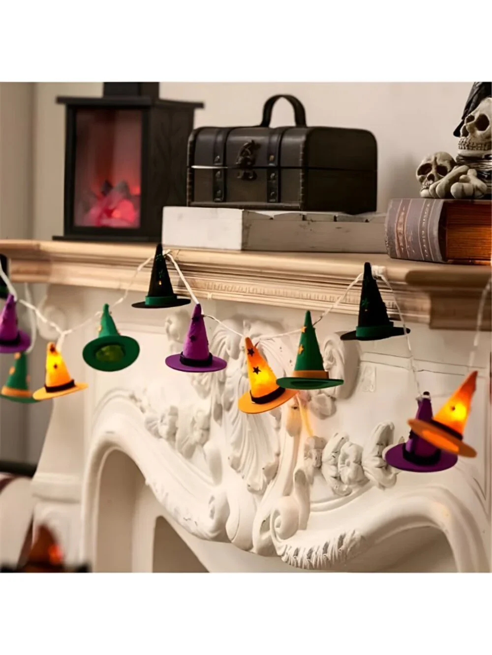 Halloween Witch Hat Lights, Halloween String Lights, 9.8 ft 20 LED